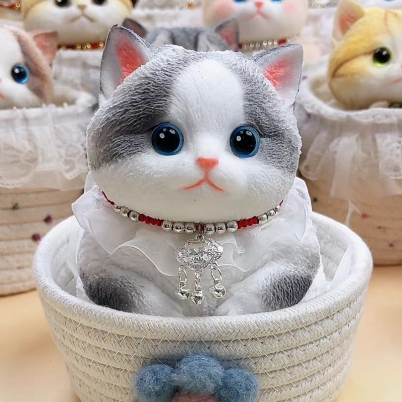 Cat cat pinch music food grade silicone material decompression toy creative gift cat cute pet silicone pinch