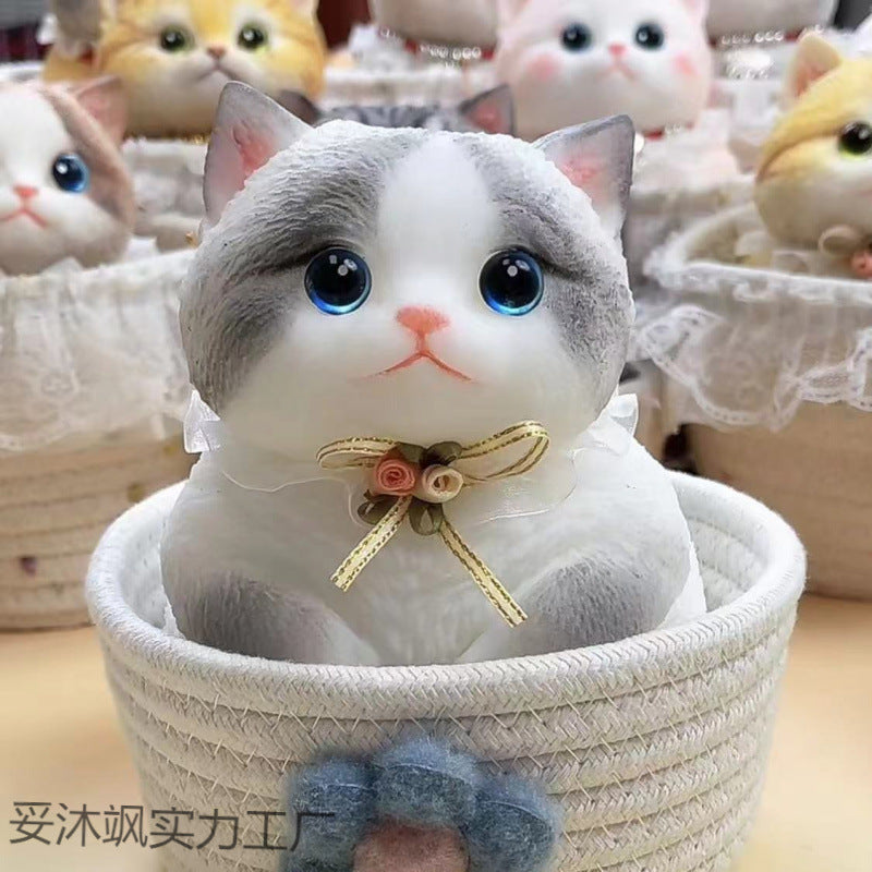 Cat cat pinch music food grade silicone material decompression toy creative gift cat cute pet silicone pinch