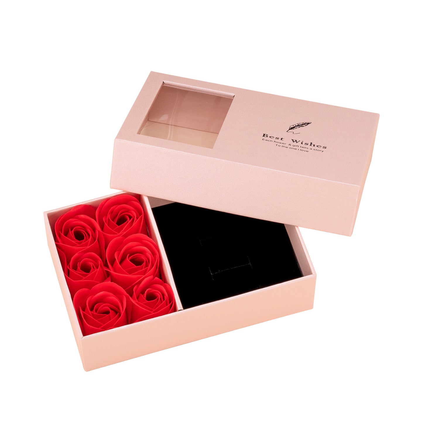 6バラジュエリーギフトボックス誕生日告白バレンタインリングネックレスジュエリーユニバーサルボックスガーリーハートパッケージ