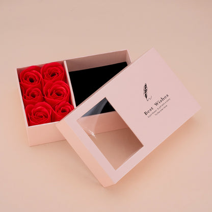 6バラジュエリーギフトボックス誕生日告白バレンタインリングネックレスジュエリーユニバーサルボックスガーリーハートパッケージ