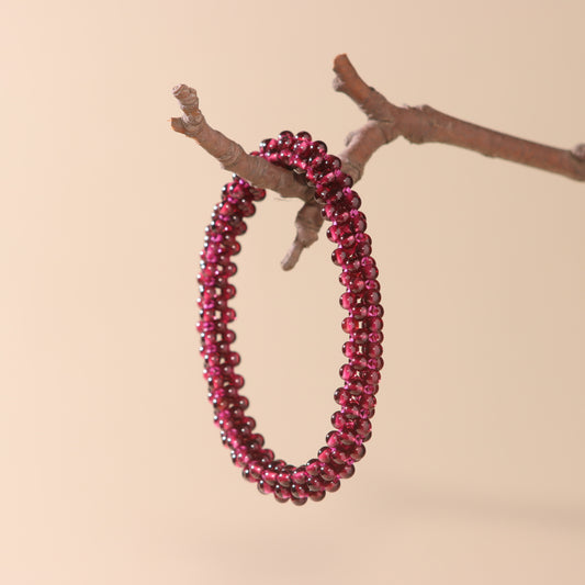 Handcrafted Multi-Layer Garnet Bracelet